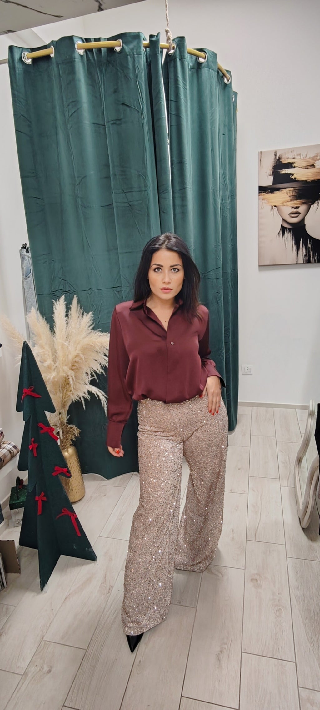 pantalone con pailettes